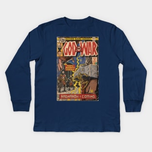 God of War Ragnarök Comic book cover Fan Art Kids Long Sleeve T-Shirt